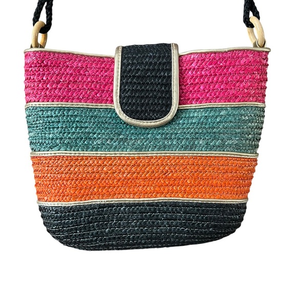 Multicolor Striped Shoulder Bag - Picture 9 of 9